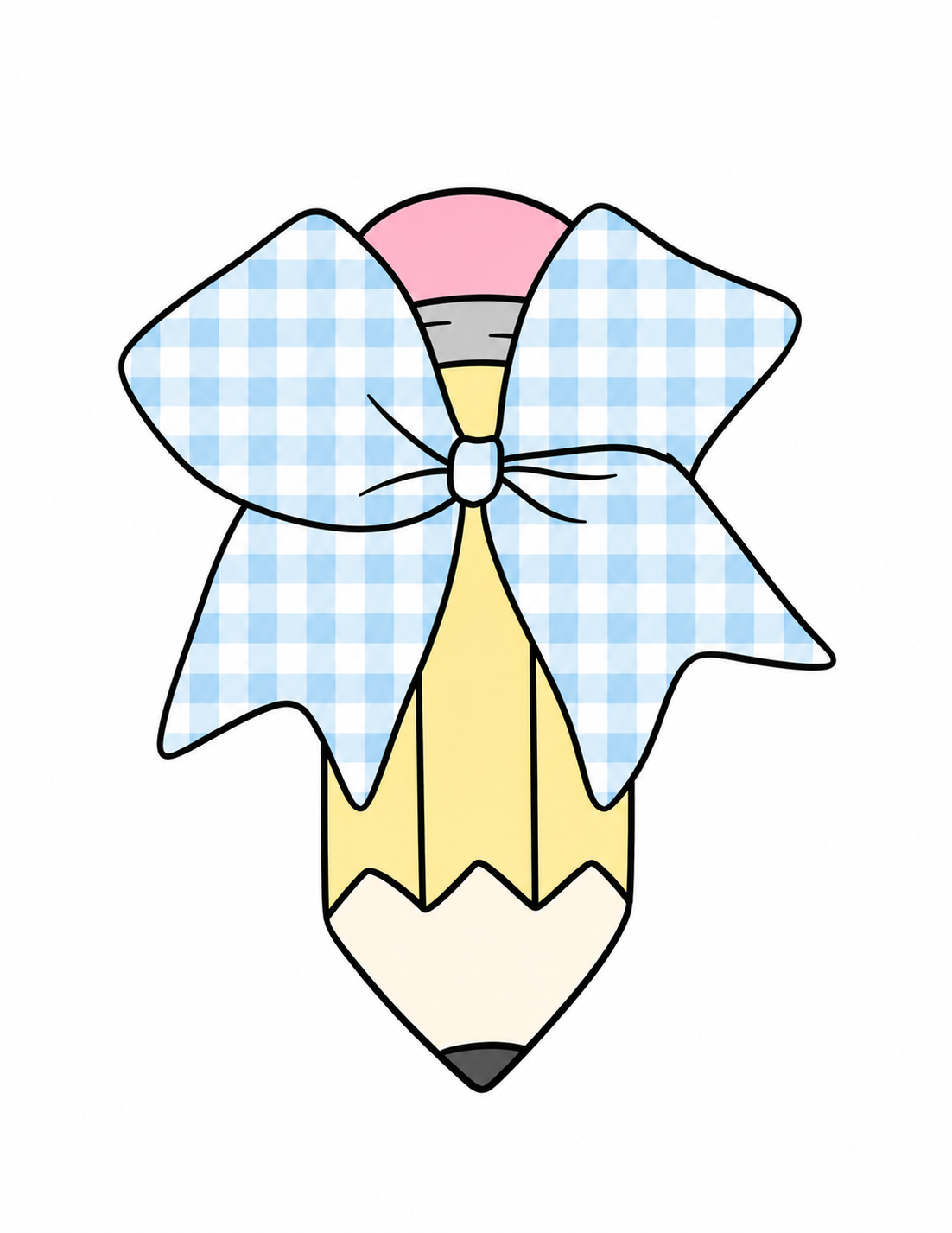 Pencil with Bow 3.75" STL - FREEBIE!