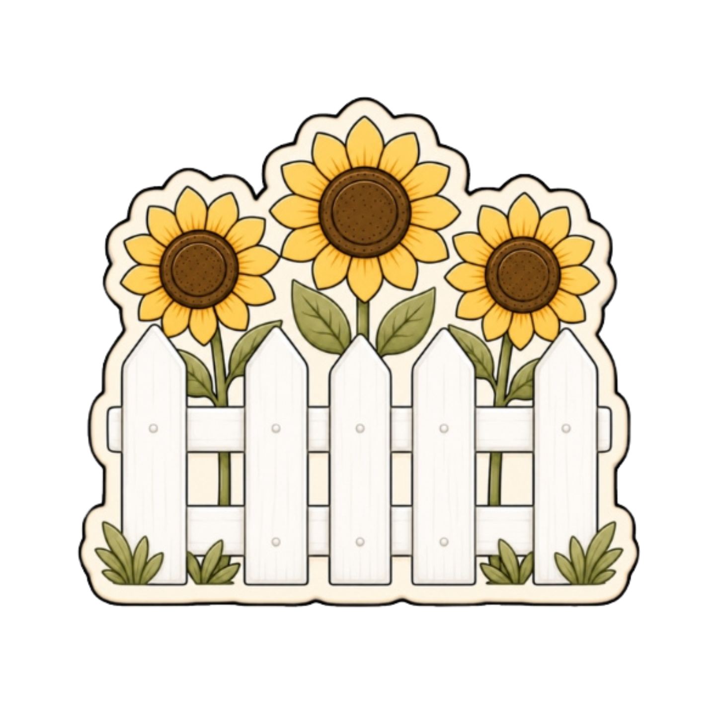 Sunflower Picket Fence STL Bundle